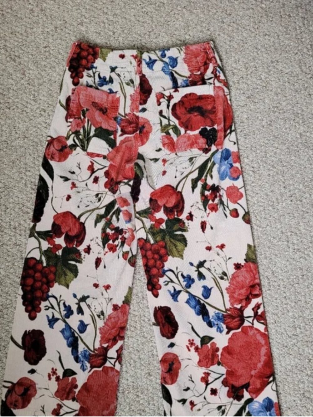 Anthropologie Maeve The Colette Dobby Jacquard Velvet Pants size 29 - Picture 7 of 8